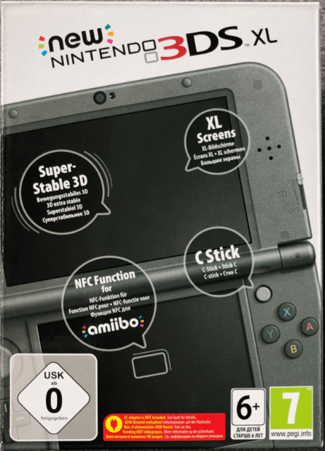 New Nintendo 3DS XL Metallic Black box art for Nintendo 3DS